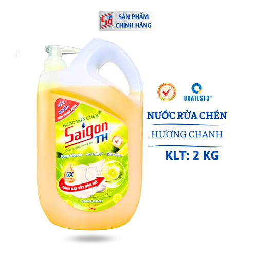 Nước rửa chén Saigon TH 2kg hương Chanh