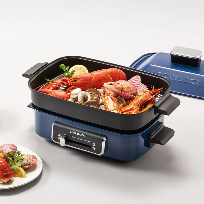 Nồi Điện Đa Năng LocknLock 2.5L - Màu Navy - EJG556