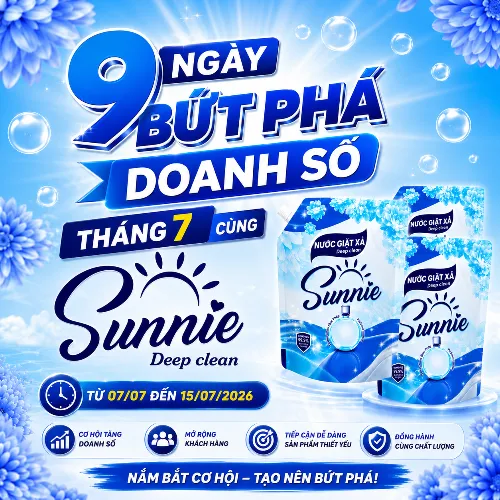 9 NGÀY BỨT PHÁ DOANH SỐ THÁNG 7 CÙNG SUNNIE DEEP CLEAN
