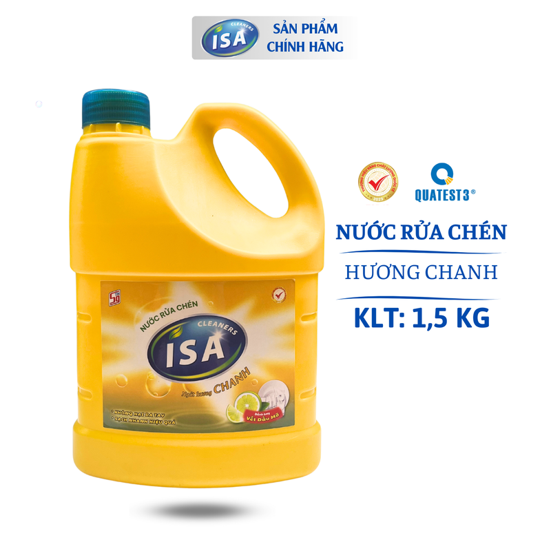 Nước rửa chén ISA 1,5kg Chanh