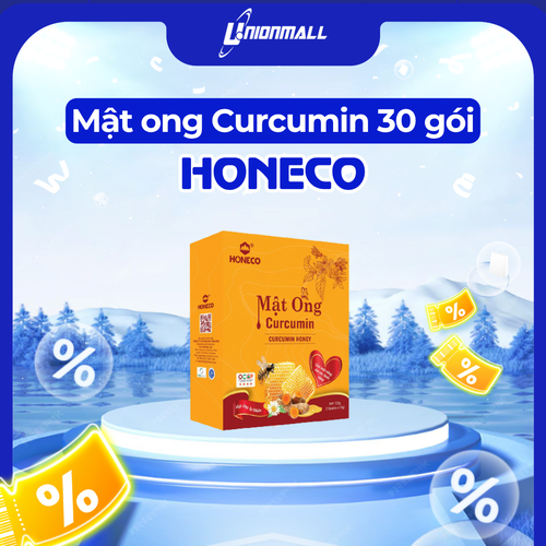 Combo 30 gói Mật ong nghệ Curcumin nguyên chất Honeco (Hộp 15 gói)