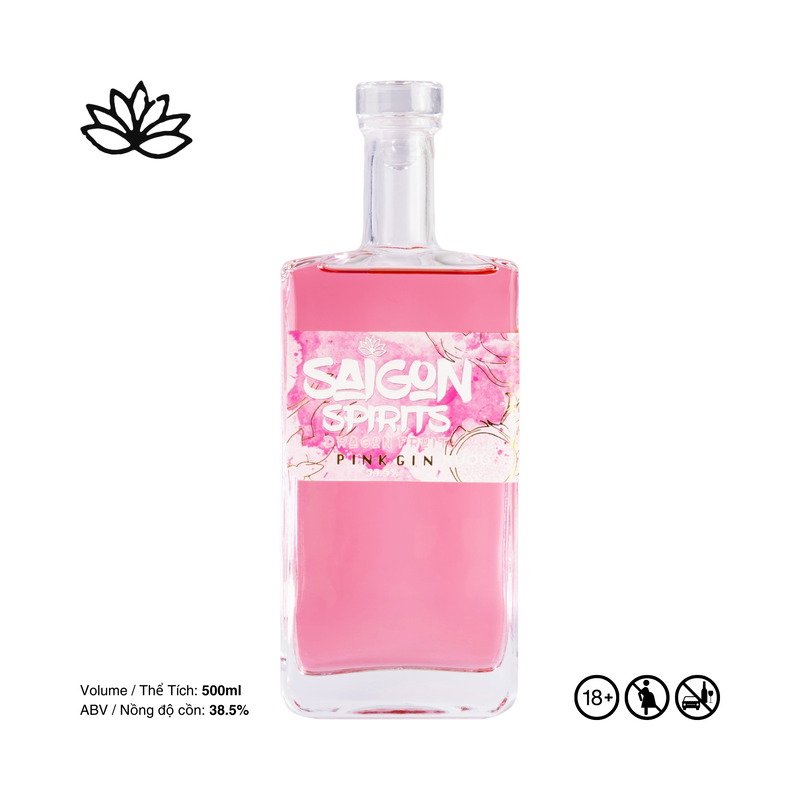 Saigon Spirits Dragonfruit Pink Gin