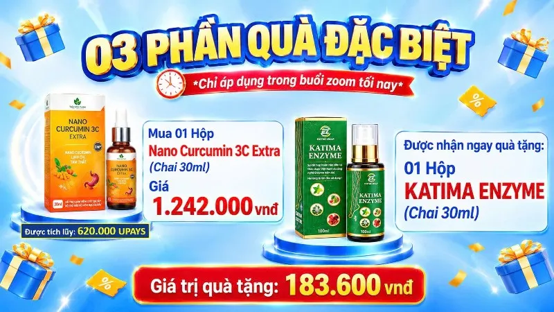 MUA 1 NANO CURRCUMIN TẶNG 1 HỘP KATIMA ENZYME