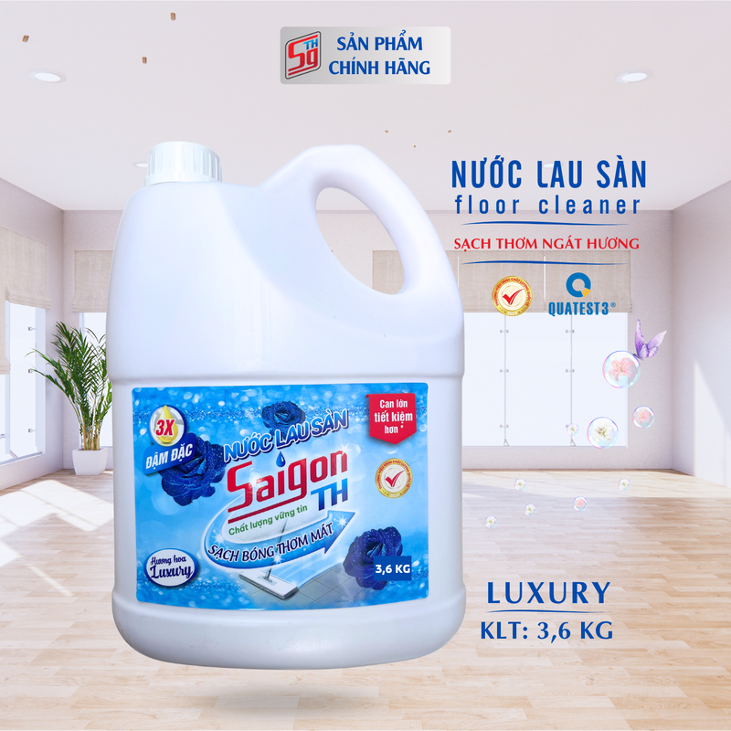 Nước lau sàn Saigon TH 3.6kg hương hoa Luxury