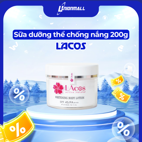 Sữa Dưỡng Thể, Sáng Da, Chống Nắng LAcos – Whitening Body Lotion SPF 45/PA+++