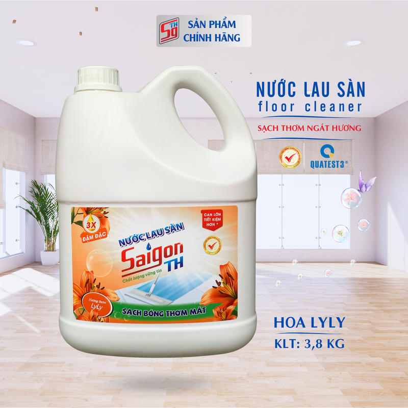 Nước lau sàn Saigon TH 3,8kg hương hoa Lyly