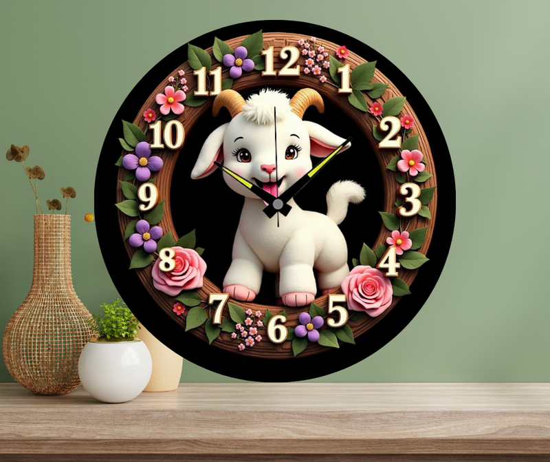 Đồng hồ treo tường trang trí 12 con giáp mẫu dễ thương ( tuổi thìn)