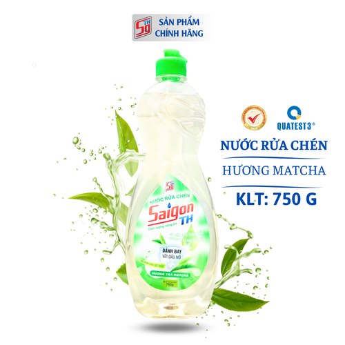 Nước rửa chén Saigon TH 750gram hương trà Matcha