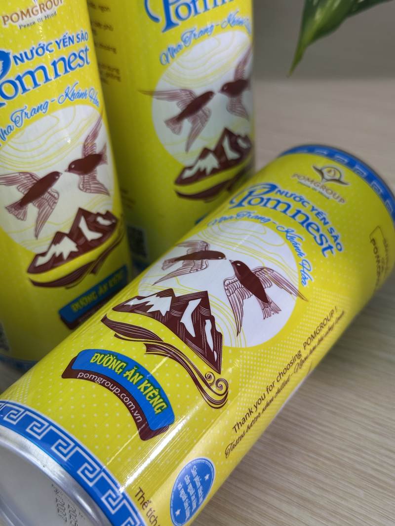 Nước Yến Sào Pomnest đường ăn kiêng - Lốc 6 lon