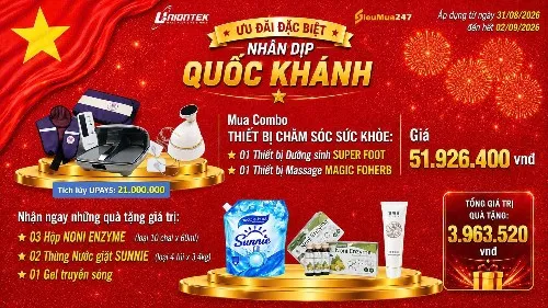 MUA COMBO THIẾT BỊ CHĂM SÓC SỨC KHOẺ TẶNG NGAY COMBO TIÊU DÙNG 3.963.520 VNĐ