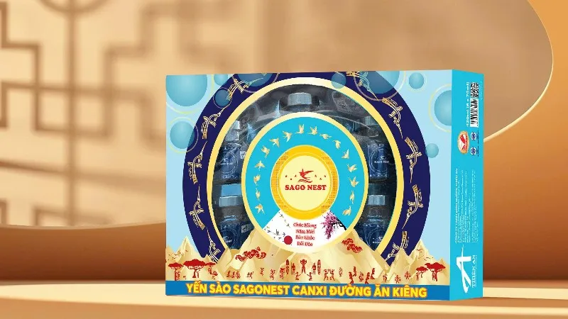 YẾN SÀO SAGONEST CANXI ĐƯỜNG ĂN KIÊNG - HỘP QUÀ 6 LỌ