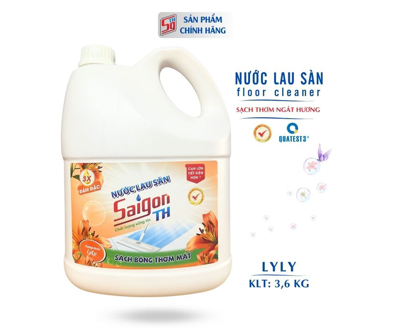 Nước lau sàn Saigon TH 3,6kg hương hoa Lyly
