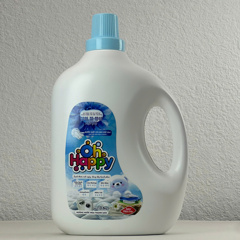 Nước giặt OH HAPPY 2in1 Enzyme Sinh Học Luxury 3,6kg