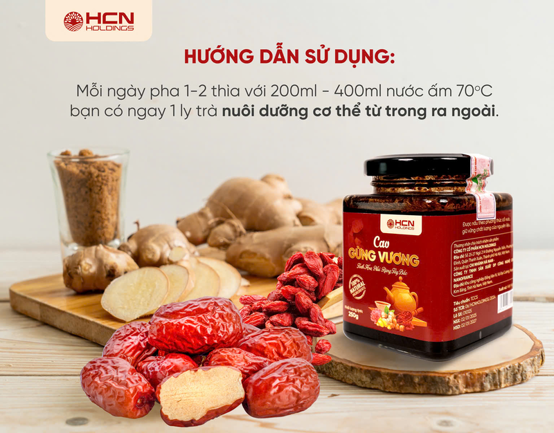 CAO GỪNG VƯƠNG - TĂNG CƯỜNG SỨC ĐỀ KHÁNG, GIỮ ẤM CƠ THỂ ( Hộp 250gr)