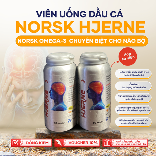 Viên uống omega-3 Norsk Hjerne Chai 30 viên (Norsk Omega - 3 chuyên biệt cho não)