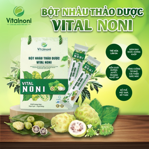 Bột Nhàu Thảo Dược Vitalnoni Hộp 25 gói