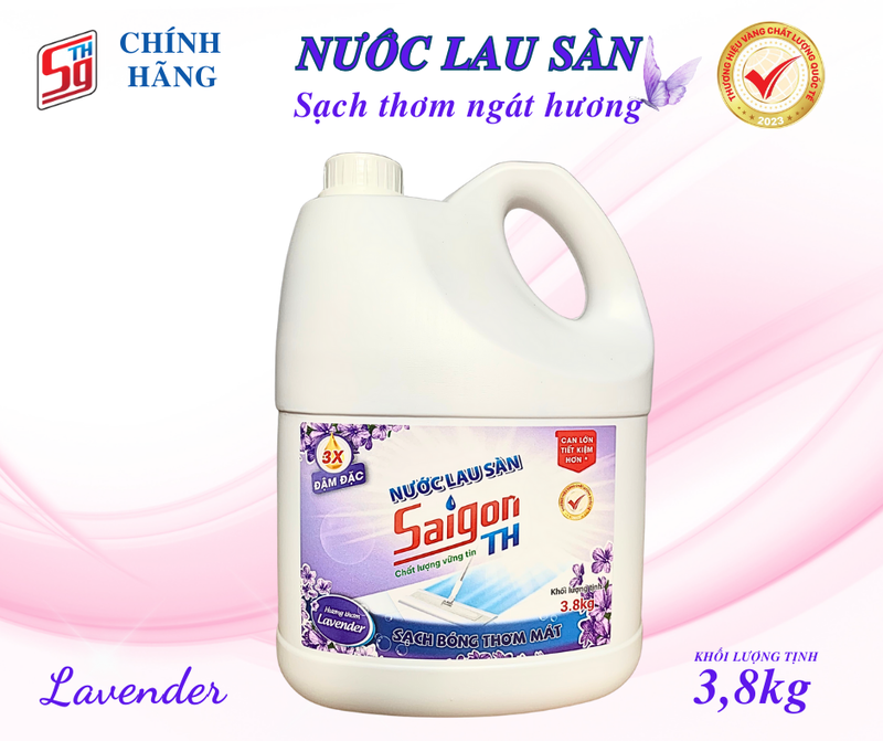 Nước lau sàn Saigon TH 3.8kg hương Lavender