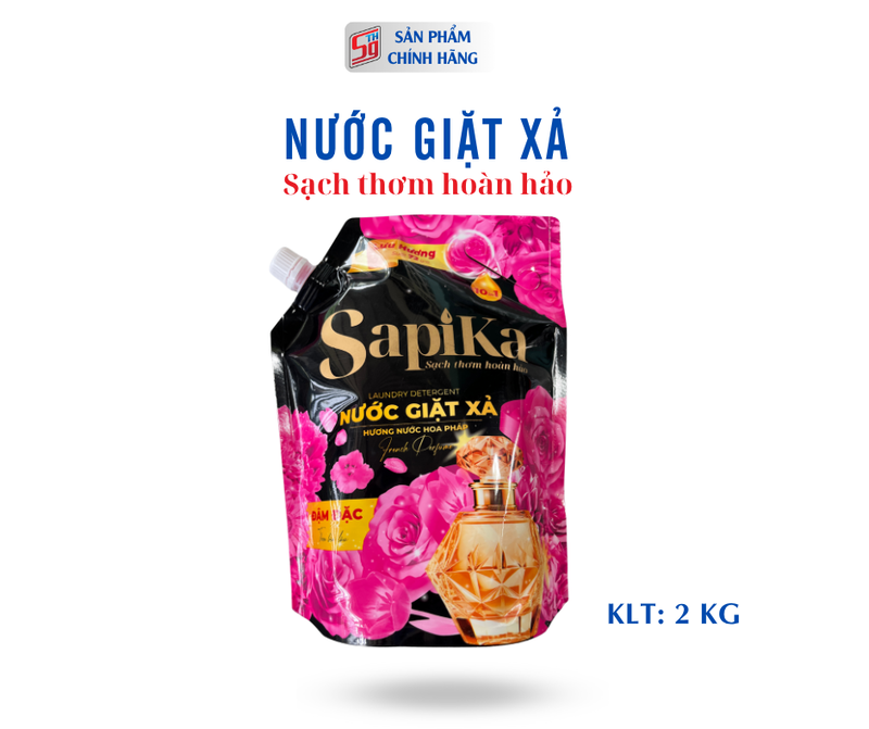 Nước giặt xả SapiKa 2 kg, hương nước hóa