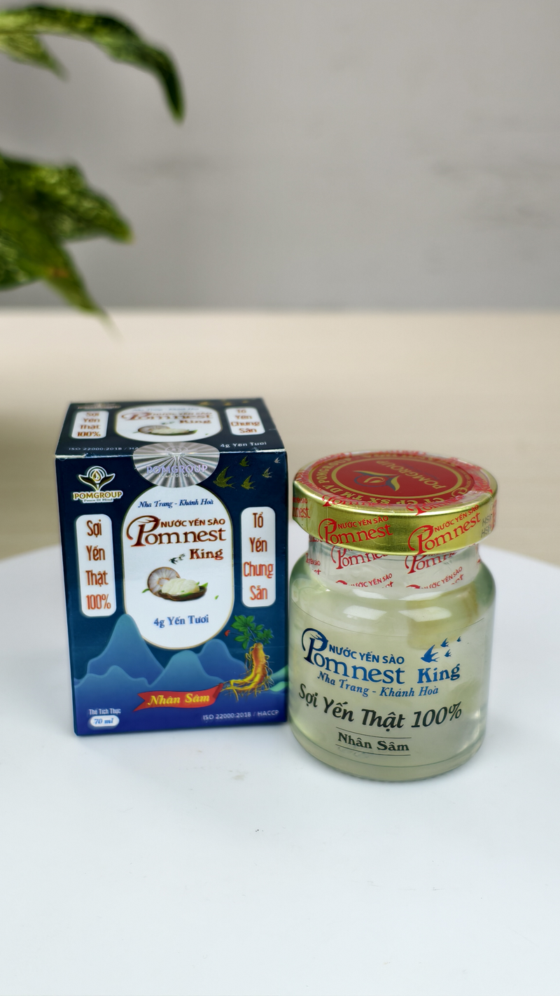 Nước Yến Sào Pomnest Nhân Sâm Lon 240ml - Lốc 6 Lon