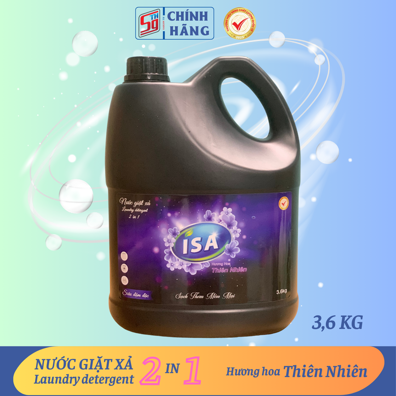 Nước giặt xả ISA 3,6kg hương hoa Thiên Nhiên