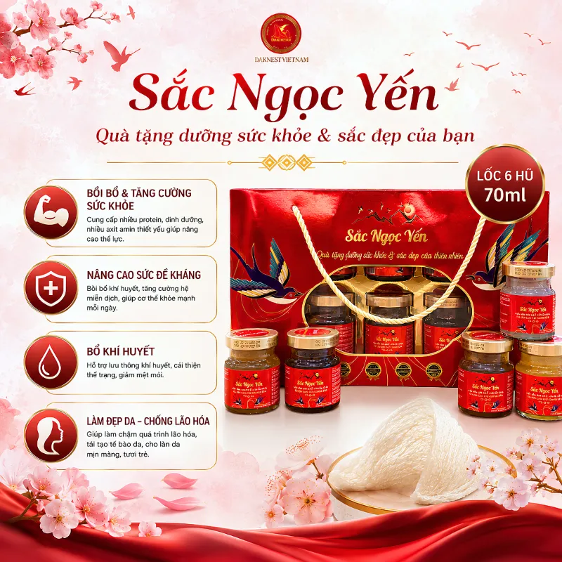 Sắc ngọc yến lốc 6 hủ 70ml