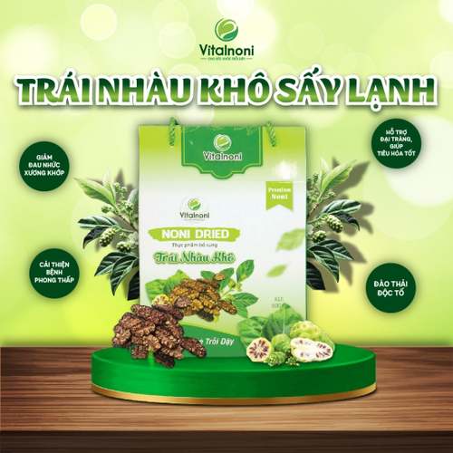 Trái Nhàu Khô Sấy Lạnh Hộp 500g