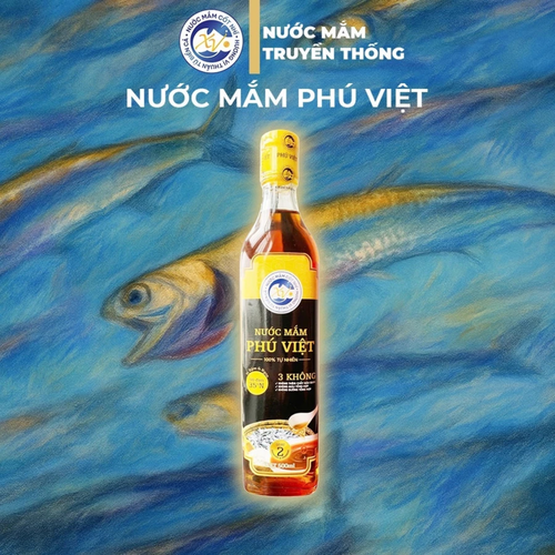 Nước Mắm Cá Cơm Phú Việt - 35 ĐỘ Chai 500ml
