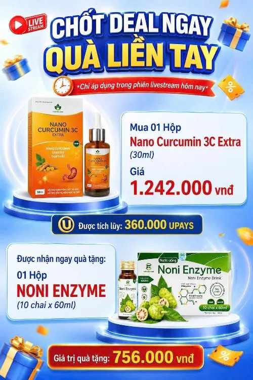 MUA 1 NANO CURCUMIN TẶNG NGAY 1 NONI ENZYME