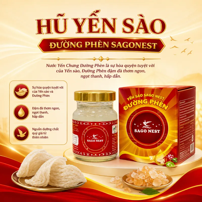Yến sào SagoNest Đường Phèn - Hộp 1 Lọ
