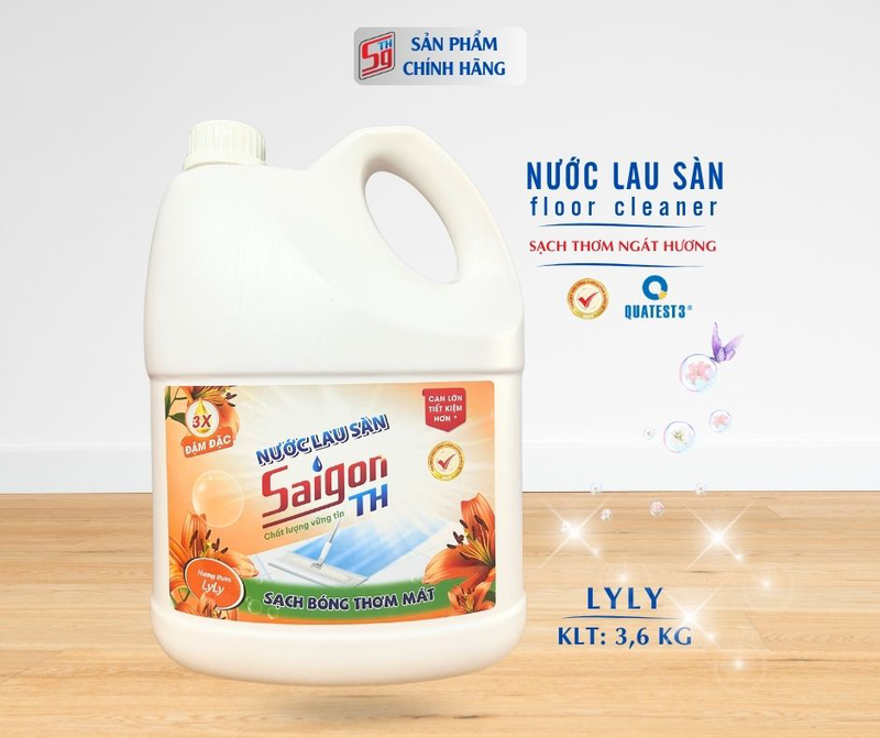Nước lau sàn Saigon TH 3,6kg hương hoa Lyly