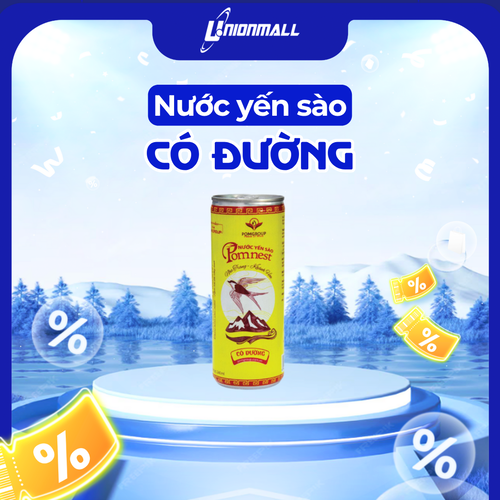 Nước Yến Sào Pomnest có đường - Lốc 6 lon