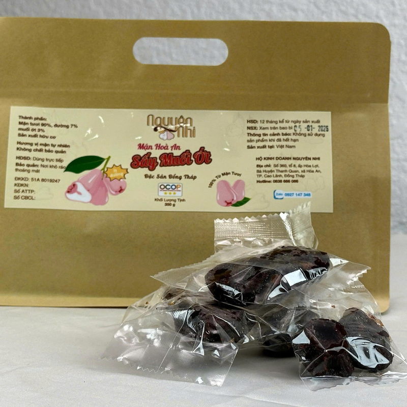 Mứt mận hòa an sấy muối ớt túi 350gr ( đặc sản đồng tháp)