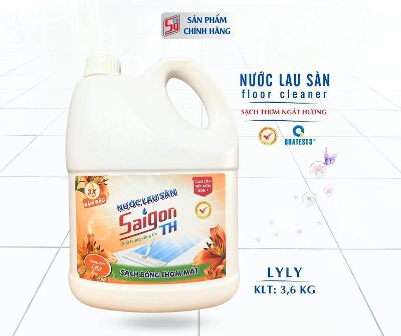 Nước lau sàn Saigon TH 3,6kg hương hoa Lyly