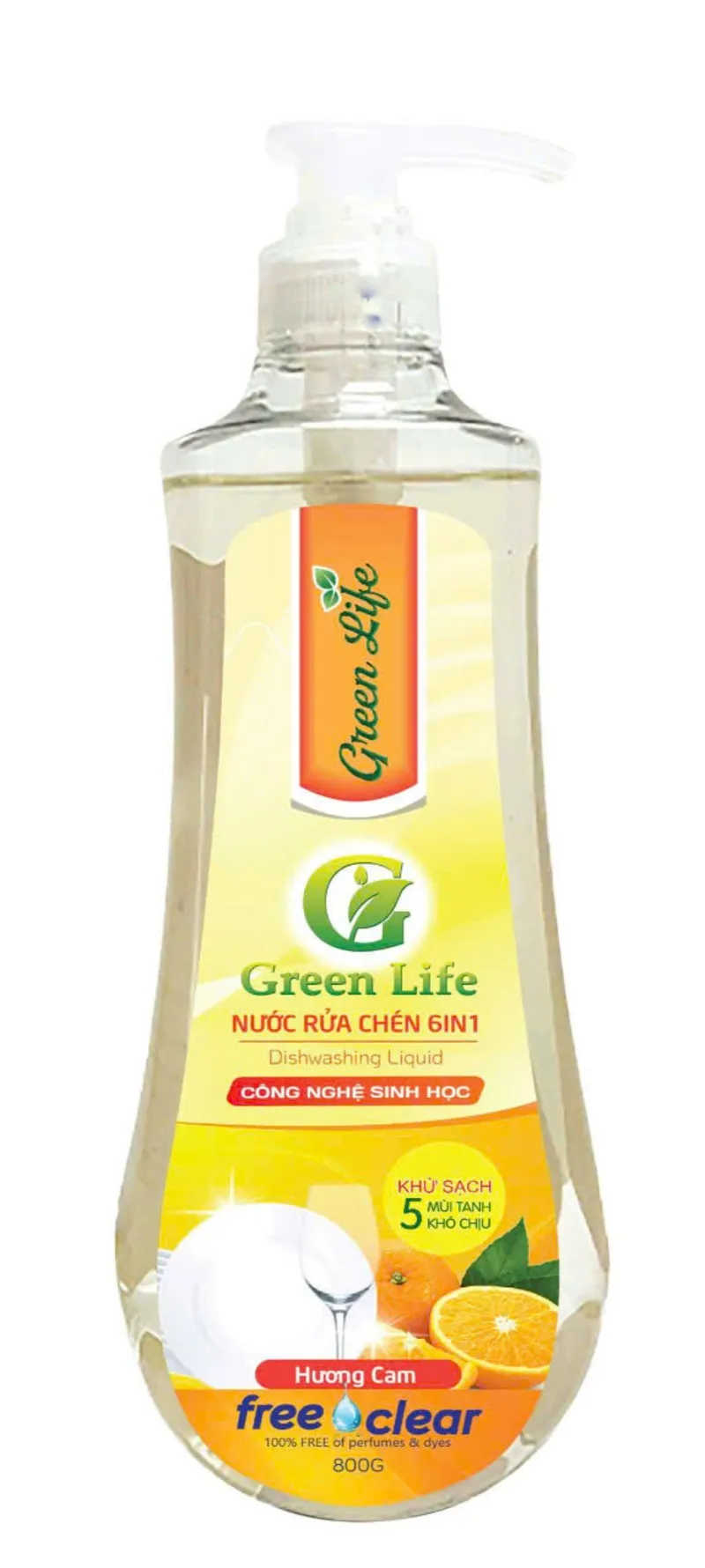 Nước rửa chén hương 800ml Cam