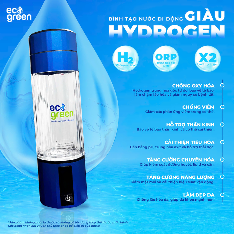Bình tạo nước di động Hydrogen