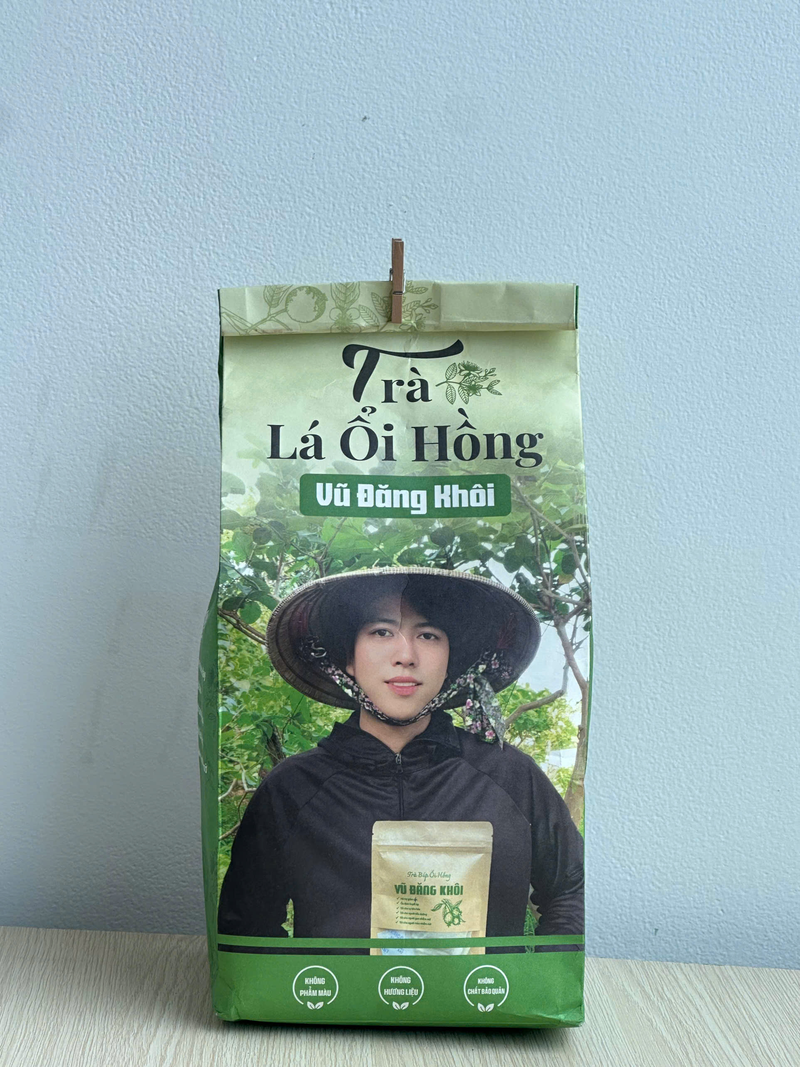 Trà lá ổi hồng dạng túi lọc 4g Vũ Đăng Khôi - Tan mỡ giảm cân, ngừa tiểu đường