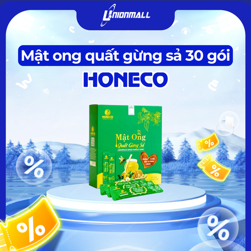 Combo 30 gói Mật ong Quất gừng sả (Hộp 15 gói)