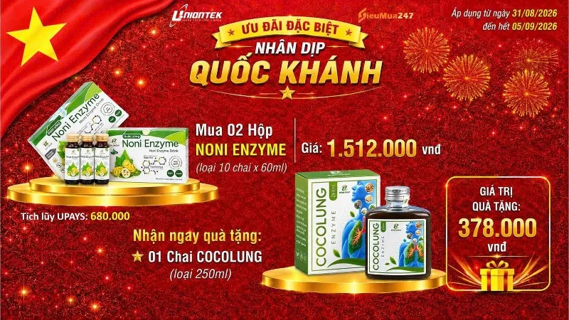 MUA 2 NONI ENZYME TẶNG  1 CHAI COCOLUNG