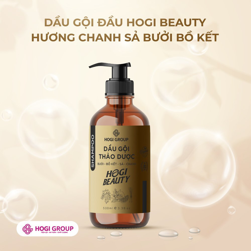 DẦU GỘI ĐẦU HOGI BEAUTY HƯƠNG CHANH SẢ - BƯỞI - BỒ KẾT 500ml