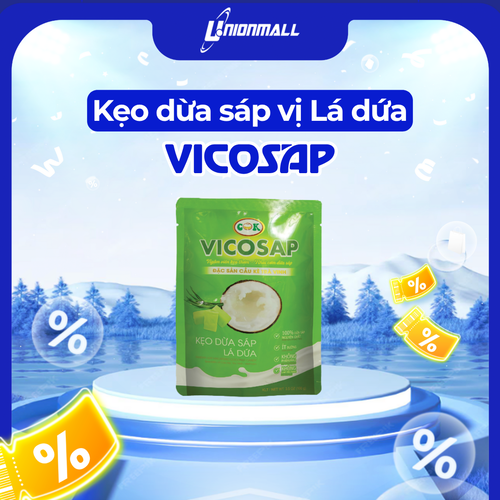 Kẹo Dừa Sáp Vicosap Vị Lá Dứa [Túi 100g]
