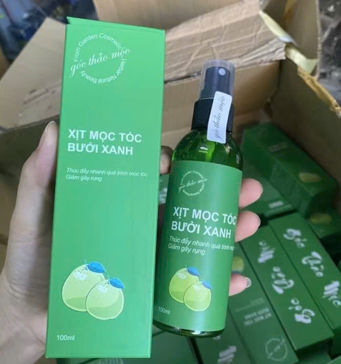 Xịt tinh dầu kích mọc tóc Bưởi Xanh