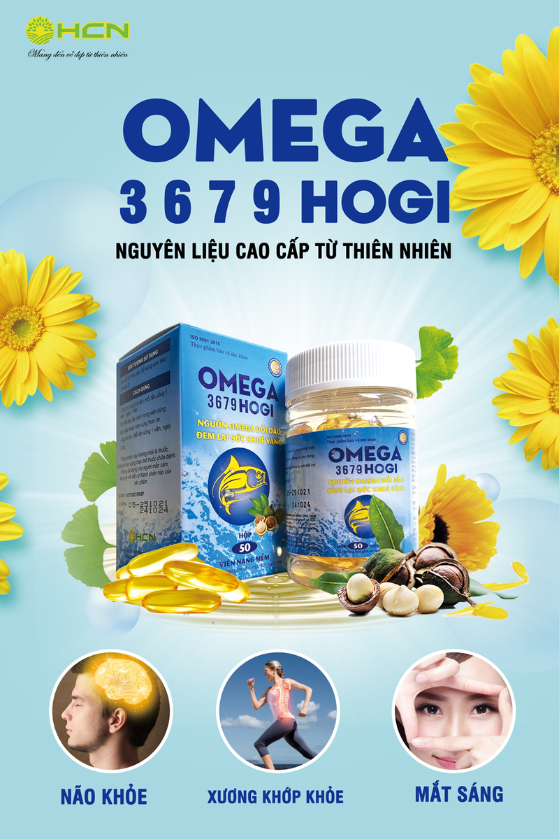 Viên Uống Dầu Cá Omega 3679 HOGI Hỗ Trợ Phát Triển Não Bộ, Chăm Sóc Da