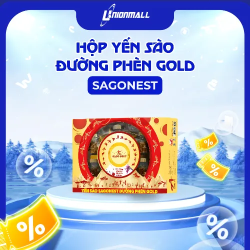 YẾN SÀO SAGONEST ĐƯỜNG PHÈN GOLD - HỘP QUÀ 6 LỌ