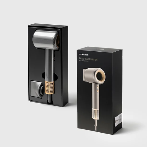 Máy sấy tóc ion âm LocknLock hair dryer đầu sấy từ 360 độ, chức năng tự làm sạch - ENA316GRY
