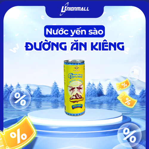 Nước Yến Sào Pomnest đường ăn kiêng - Lốc 6 lon