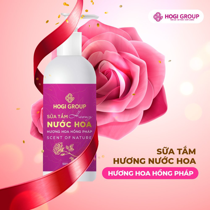 SỮA TẮM HOGI - HƯƠNG HOA HỒNG PHÁP 500ml