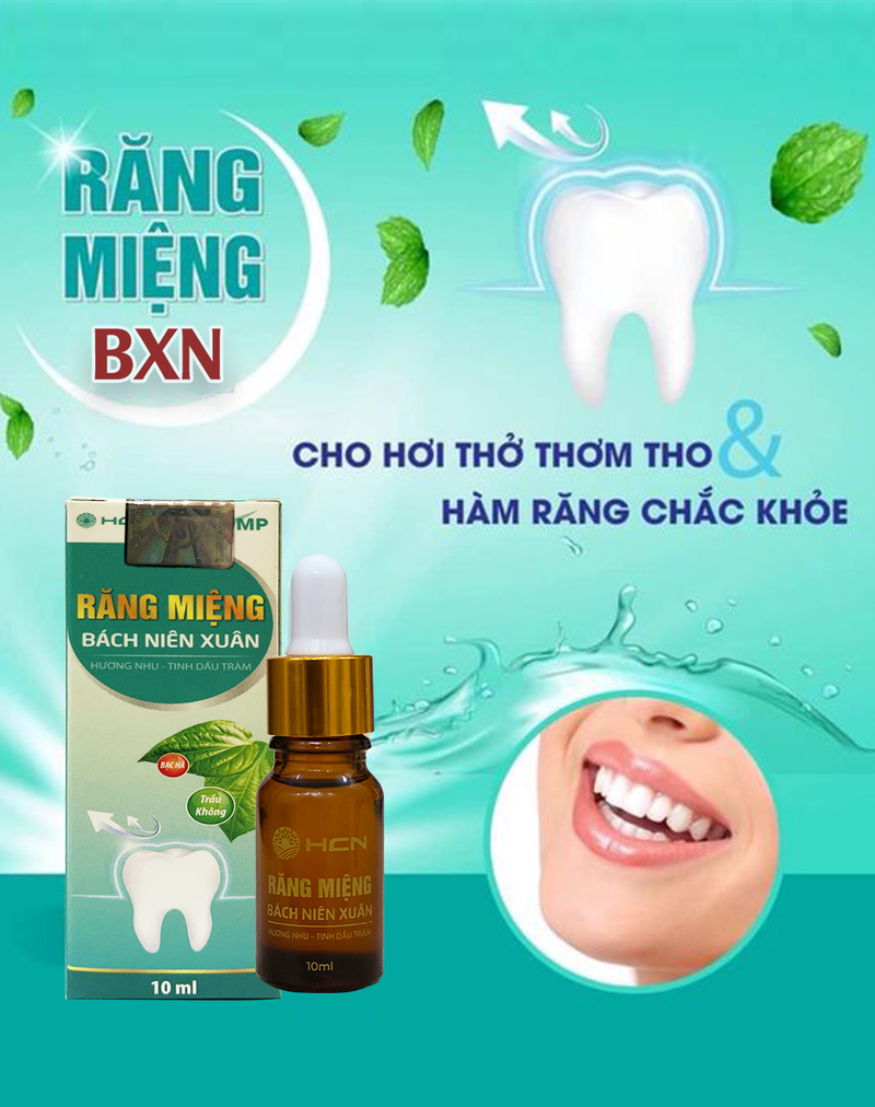 TINH DẦU CHĂM SÓC RĂNG MIỆNG BÁCH NIÊN XUÂN 10ml