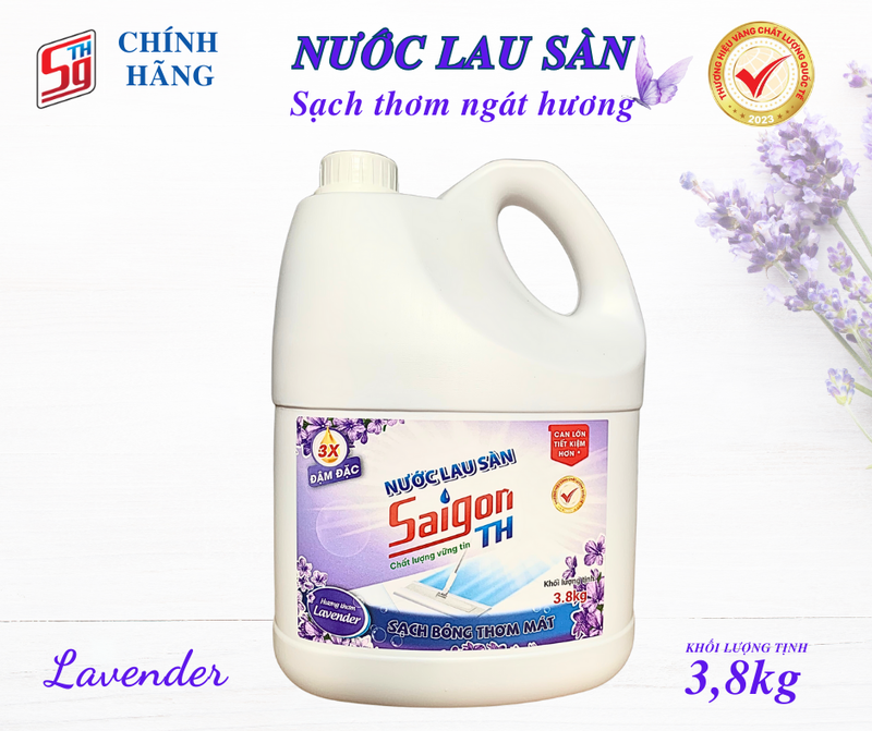 Nước lau sàn Saigon TH 3.8kg hương Lavender