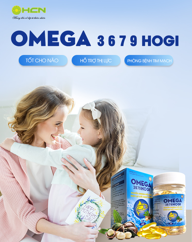 Viên Uống Dầu Cá Omega 3679 HOGI Hỗ Trợ Phát Triển Não Bộ, Chăm Sóc Da