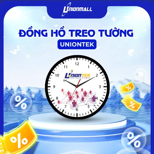 Đồng hồ treo tường uniontek 30cm